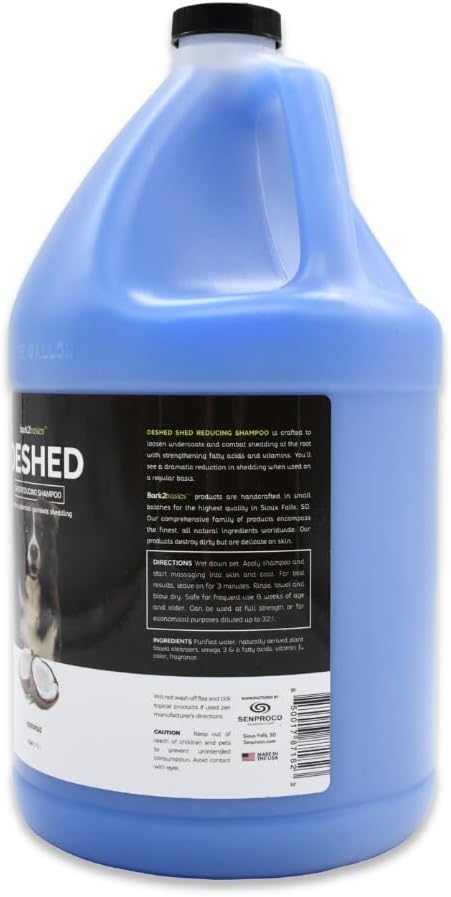 Bark2Basics DeShedding Dog Shampoo, 1 Gallon