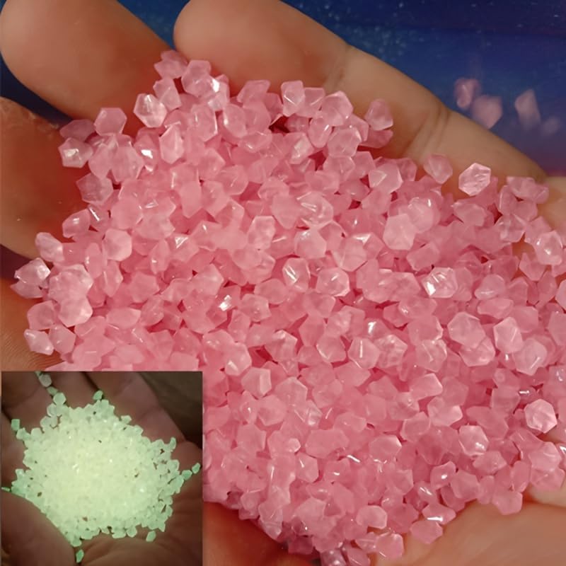 1000PCS Tank Rocks Glow Blue Fish Tank Decorations