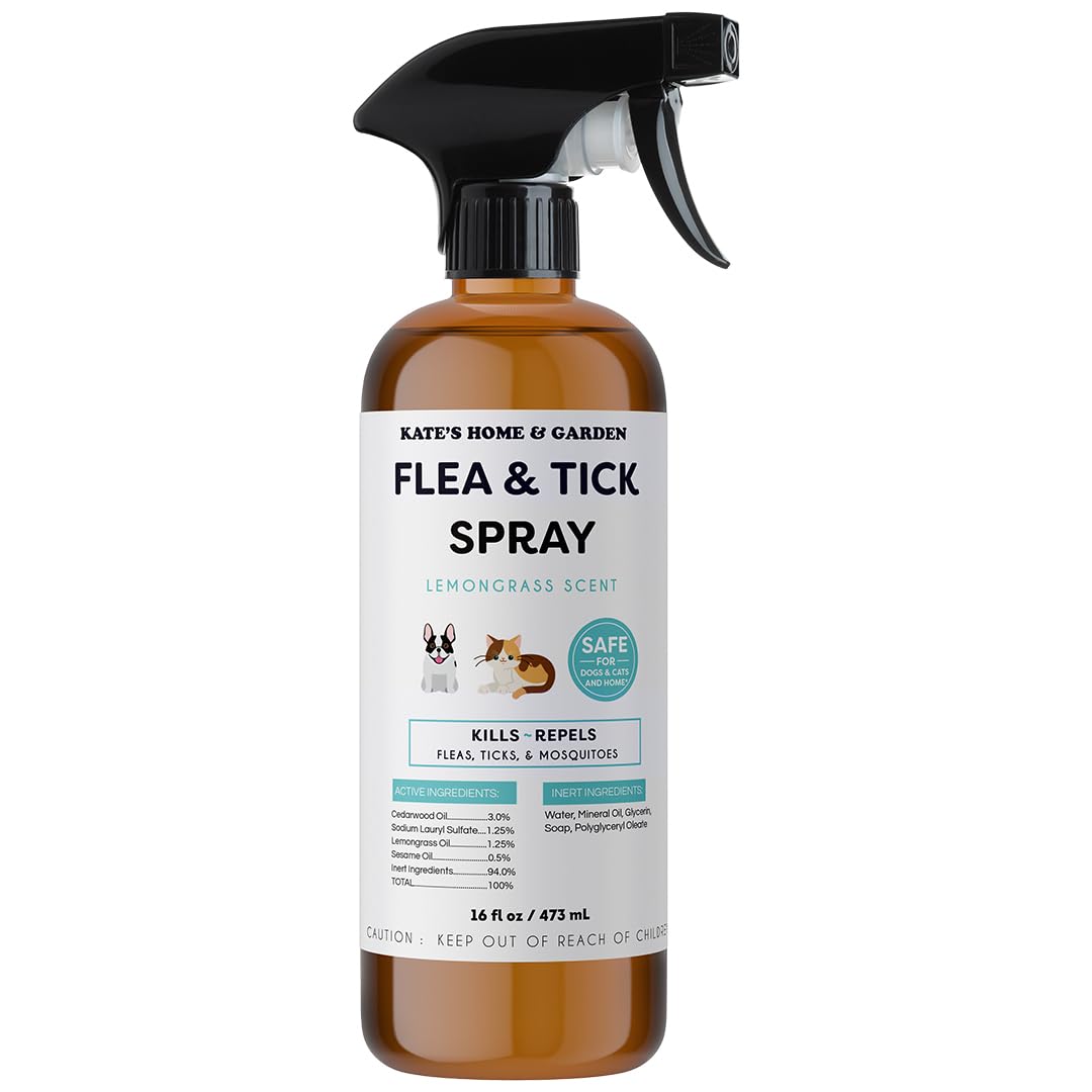 Kate's Home & Garden Flea and Tick Spray for Dogs and Cats