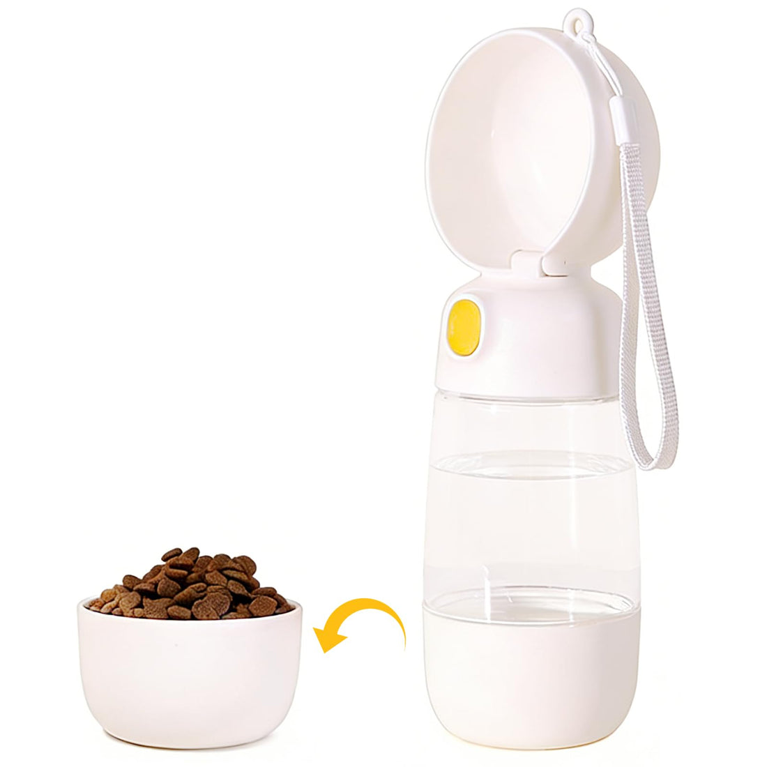 Dog Water Bottle with Food Storage Container & Water Dispenser