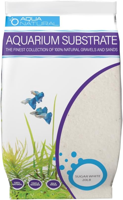Aqua Natural Substrate, Sugar White Sand, 20lb