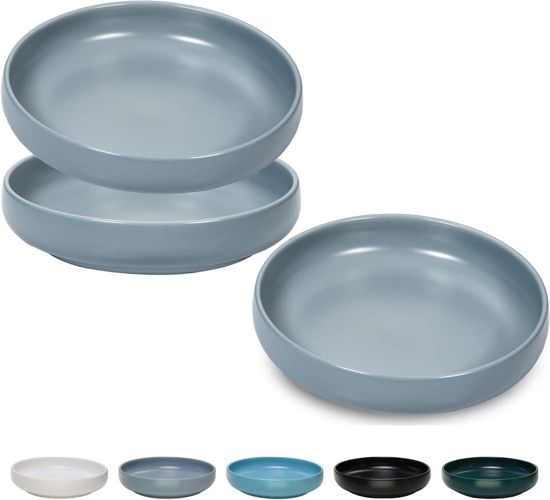 Ceramic Cat Bowls,Shallow Cat Dishes for Food and Water