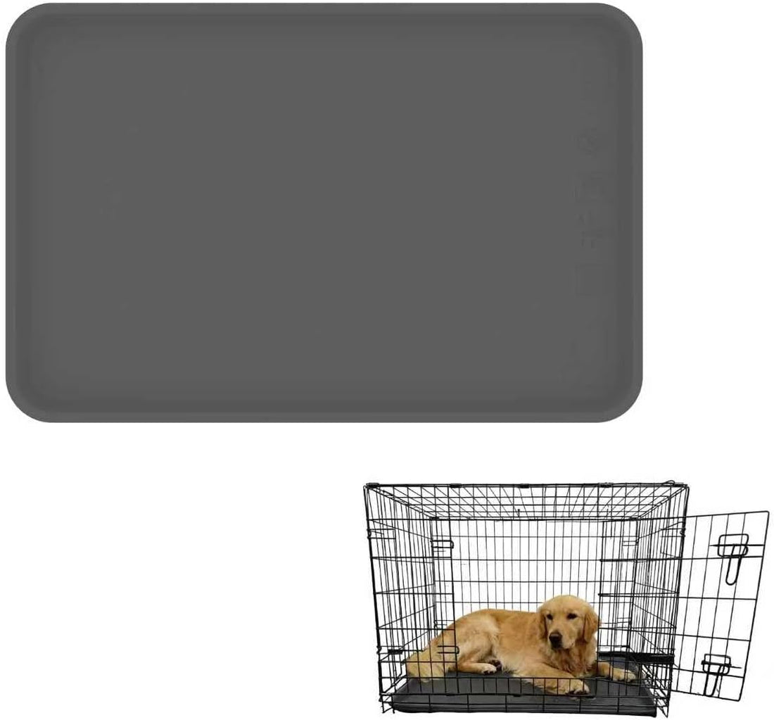 2-Pack 22.8 × 34.6 Inch Silicone Dog Crate Tray