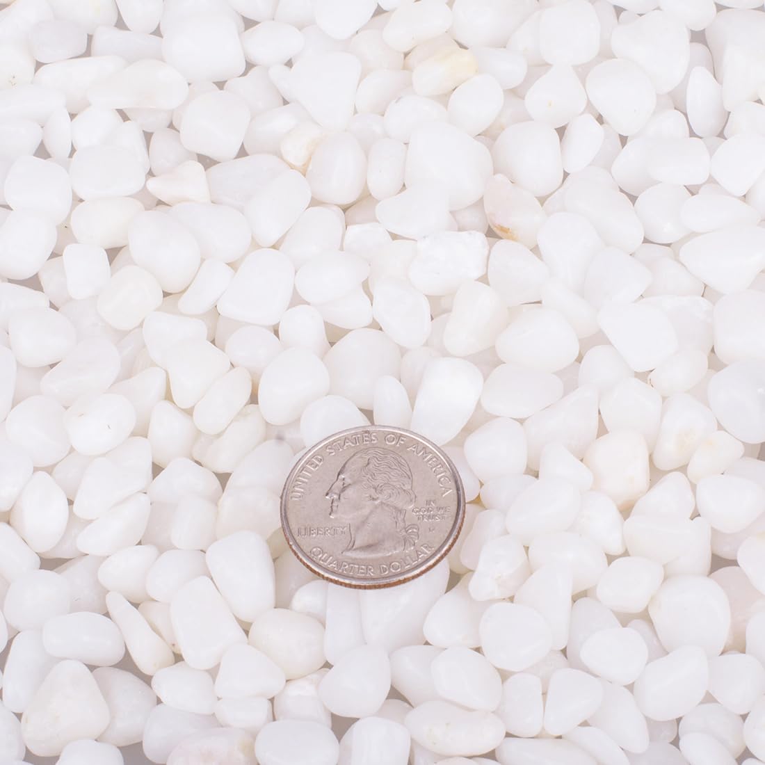2.0 LB White Aquarium Gravel Pebbles 3/8"