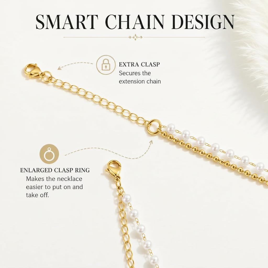 Lovelyshop Double Layer Pearl Pet Necklace