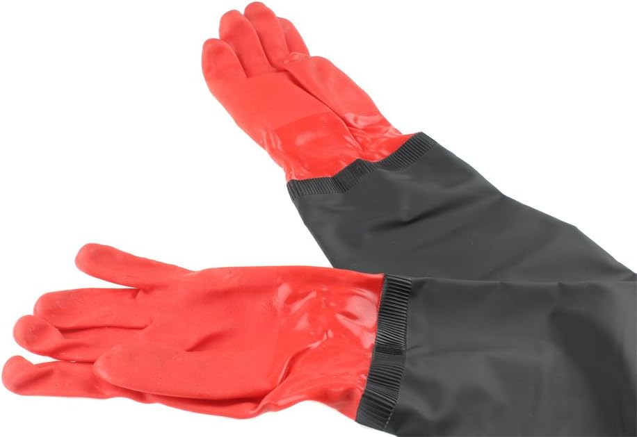 emours Aquarium Gloves Elbow Length Long Sleeve Work Gloves PVC