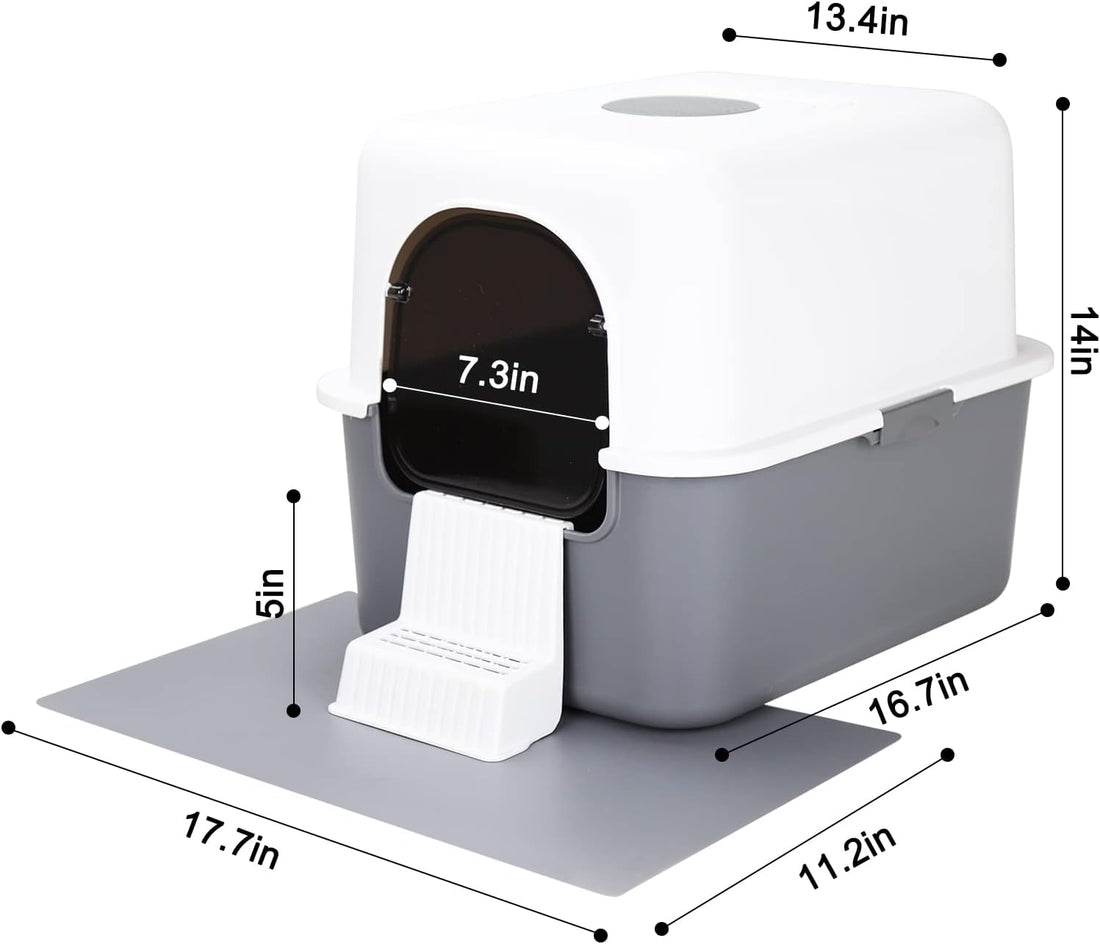 Sfozstra Enclosed Cat Litter Box: Splash Resistant Leak Resistant