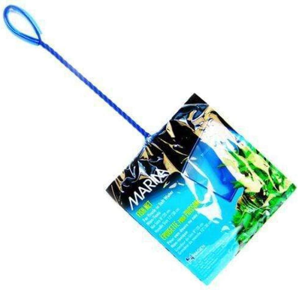 Marina Blue Fine Nylon Net with Handle, Aquarium Maintenance Tool