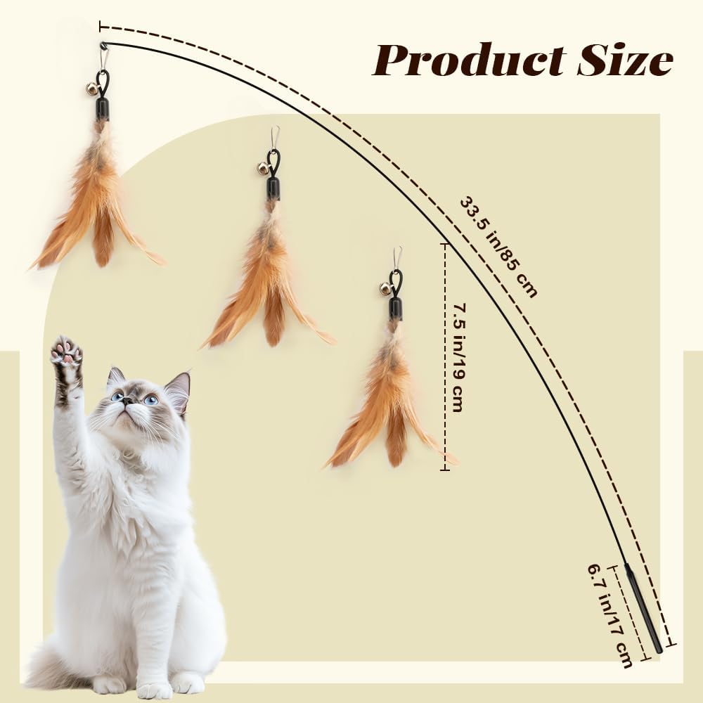 4-Pack Cat Toys for Indoor Cats & Kittens, Interactive Cat Toy