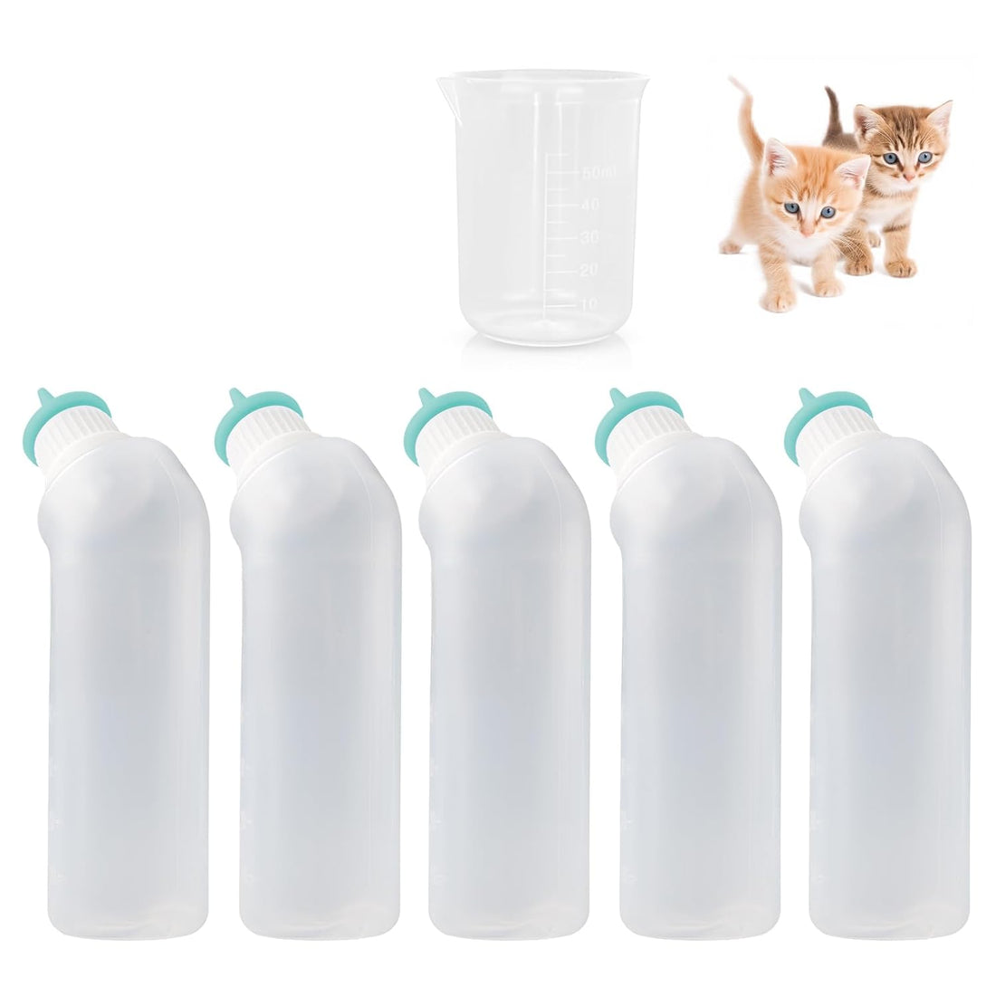 5Pack Kitten Bottle for Nursing Puppy Milk Kitten Bottles Feeding Kit