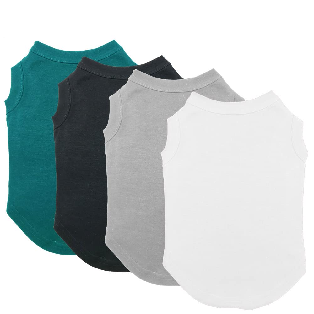 Chol&Vivi Dog Shirt Clothes, 4pcs Shirt for Large Size Dog