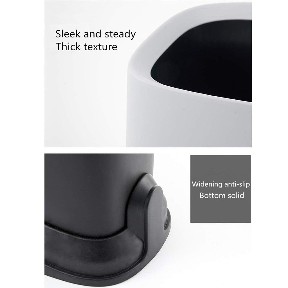 White Cat Litter Scoop Holder, Mini Trash Can with Lid