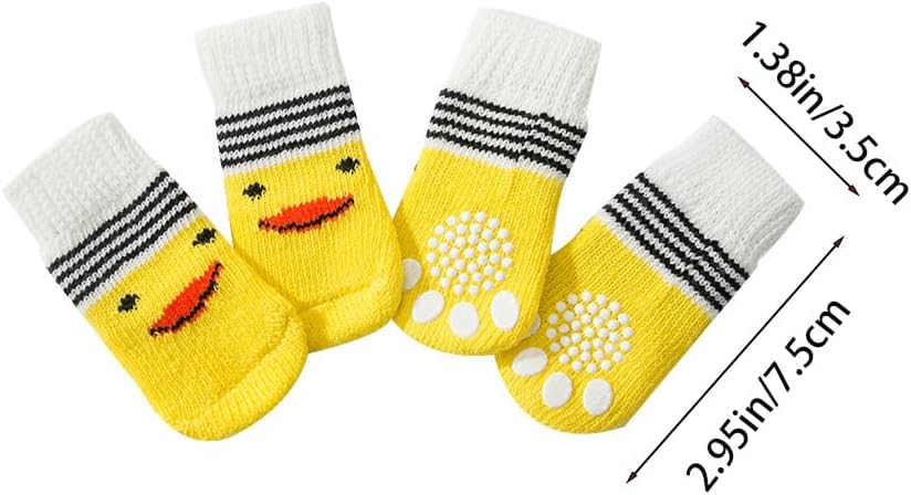 16 Pieces Dog Anti Slip Socks for Small Dogs