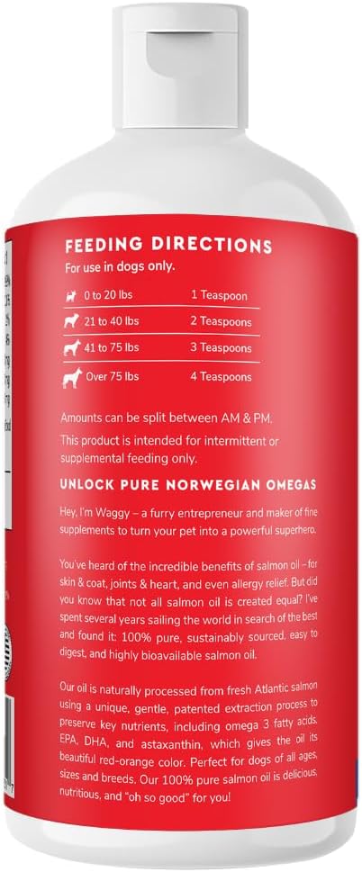 Premium Salmon Oil for Dogs – Pure Norwegian Salmon Oil High in Omega