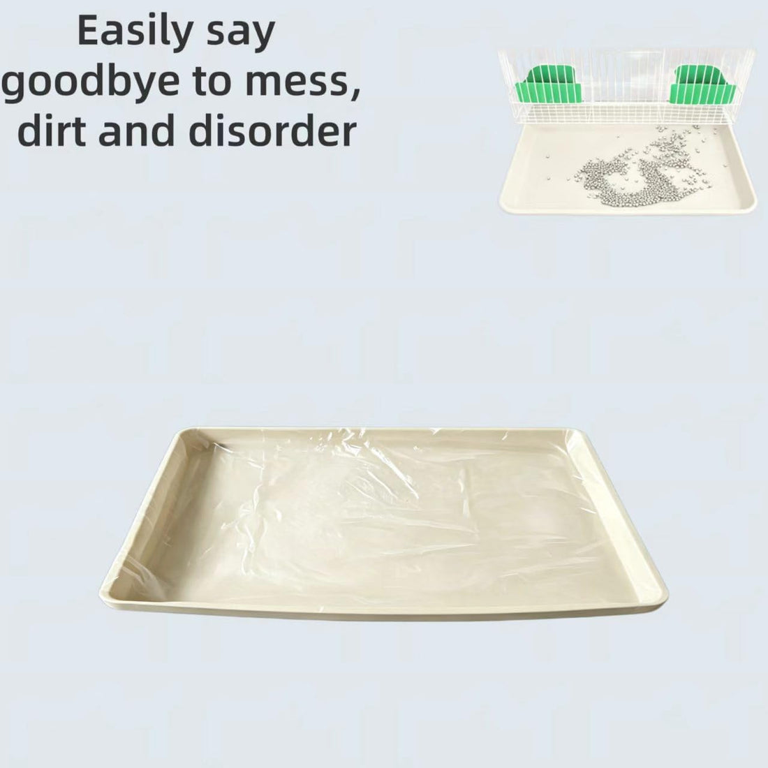 100 Pcs Bird Cage Litter Tray Liners, Disposable Plastic Film