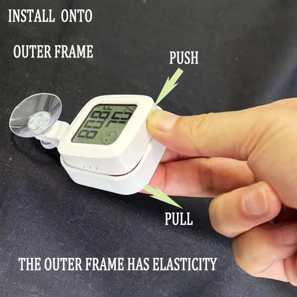 Reptile Thermometer and Humidity Gauge with Suction Cup