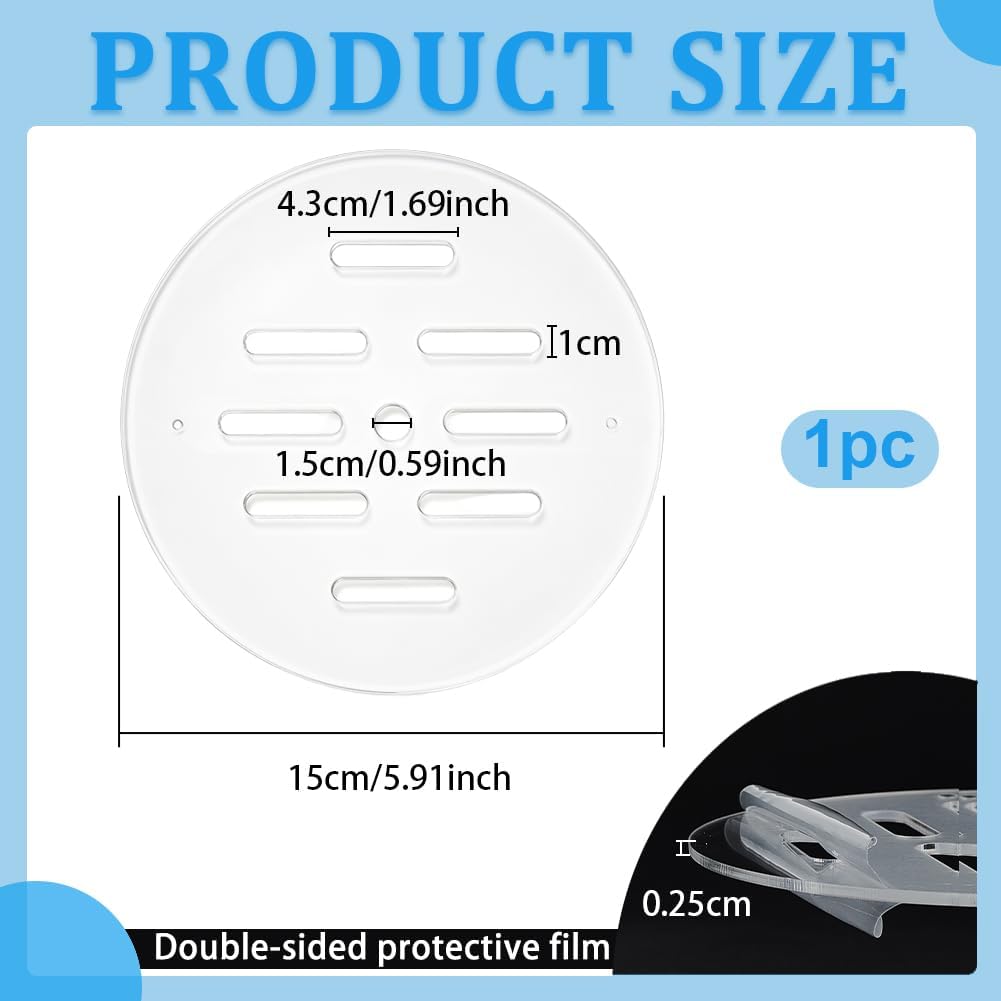 OLYCRAFT Acrylic Aquarium Anti-Jumping Lids Cover Round Acrylic Plate