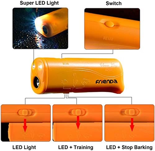 Frienda 3 in 1 LED Ultrasonic Dog Barking Device Stop Bark Trainer