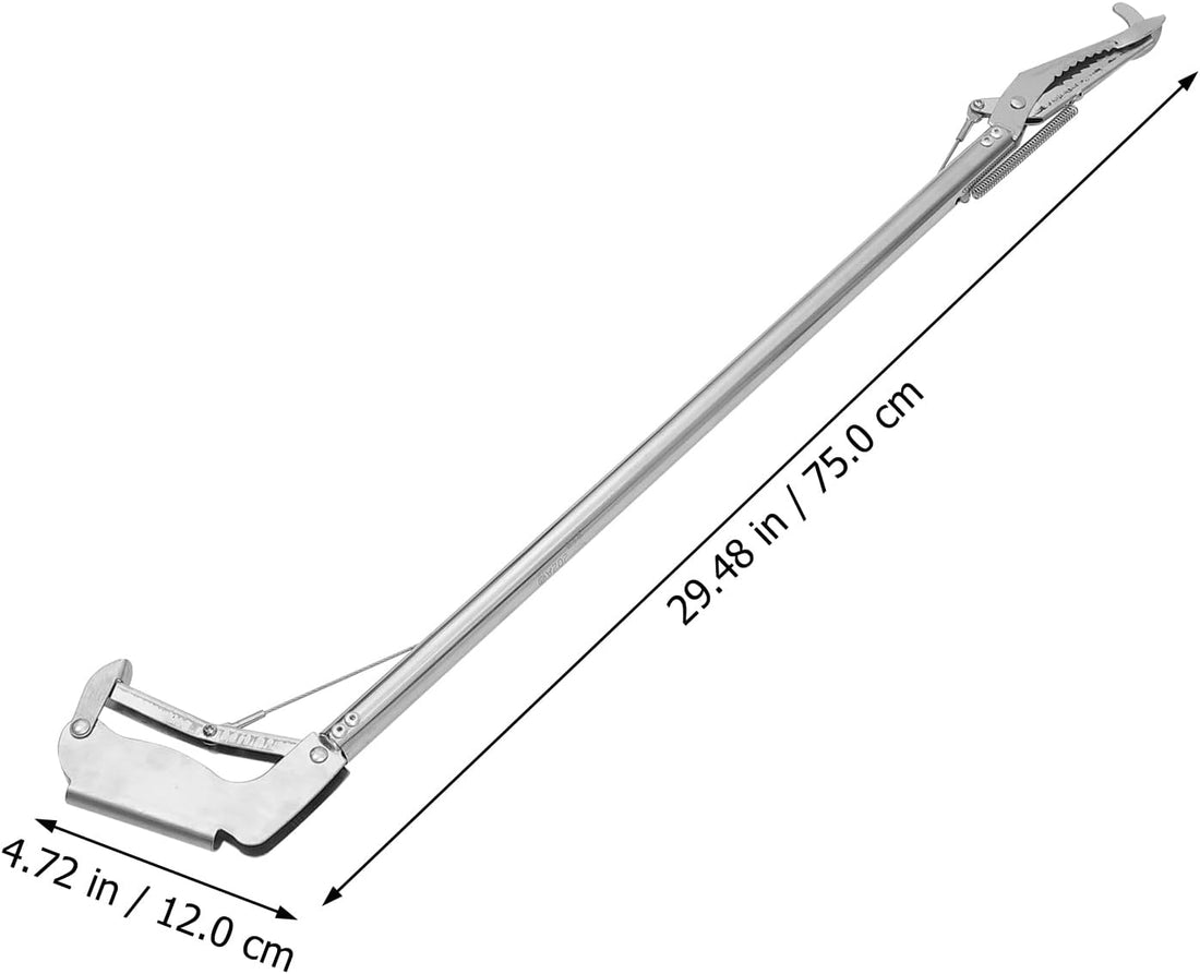 generic Folding Snake Catcher Clamp with Lock Stainless Steel Reptile