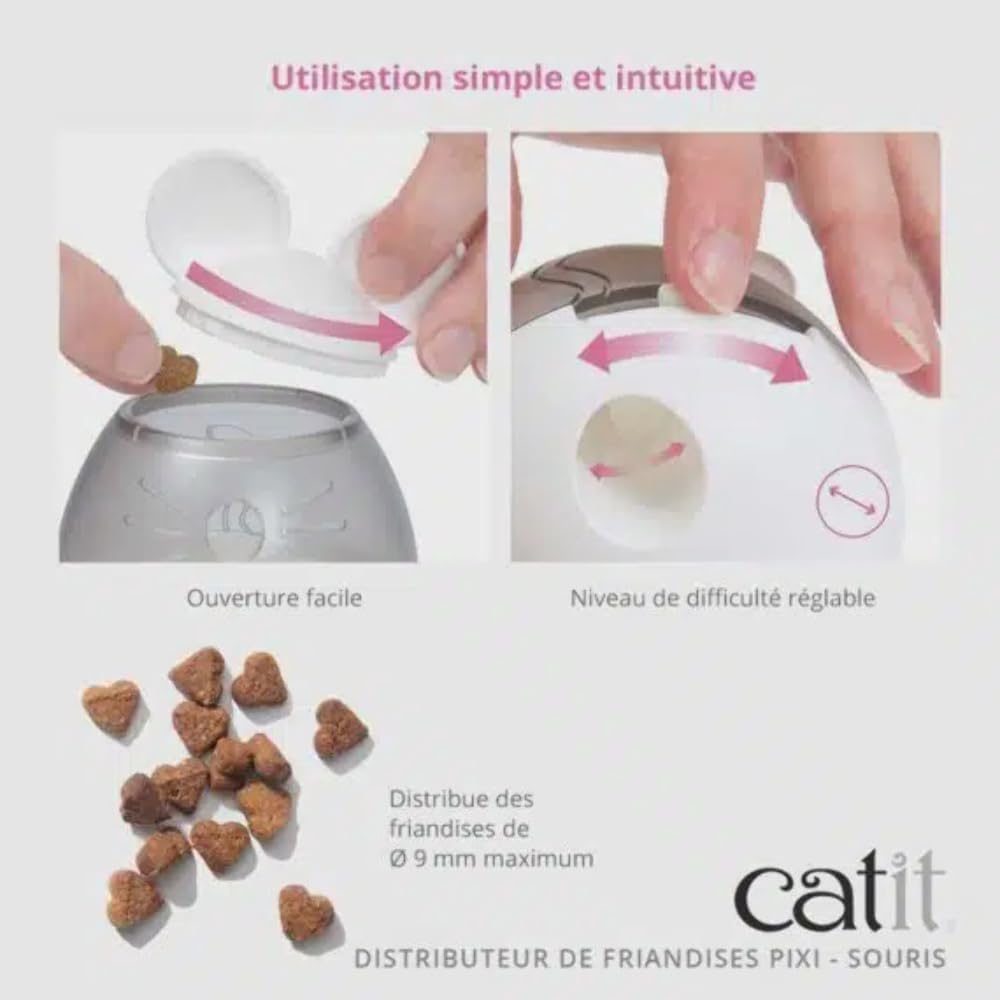 Catit PIXI Treat Dispenser, Interactive Treat Dispensing Cat Toy
