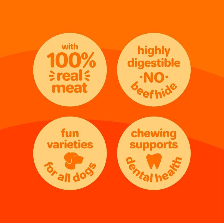 Hartz Oinkies Tender Twists Rawhide‑Free Dog Chews with Real Chicken