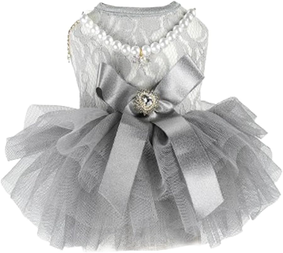 ANIAC Butterfly Dog Dress with Pink Tutu Funny Pet Clothes with Wing
