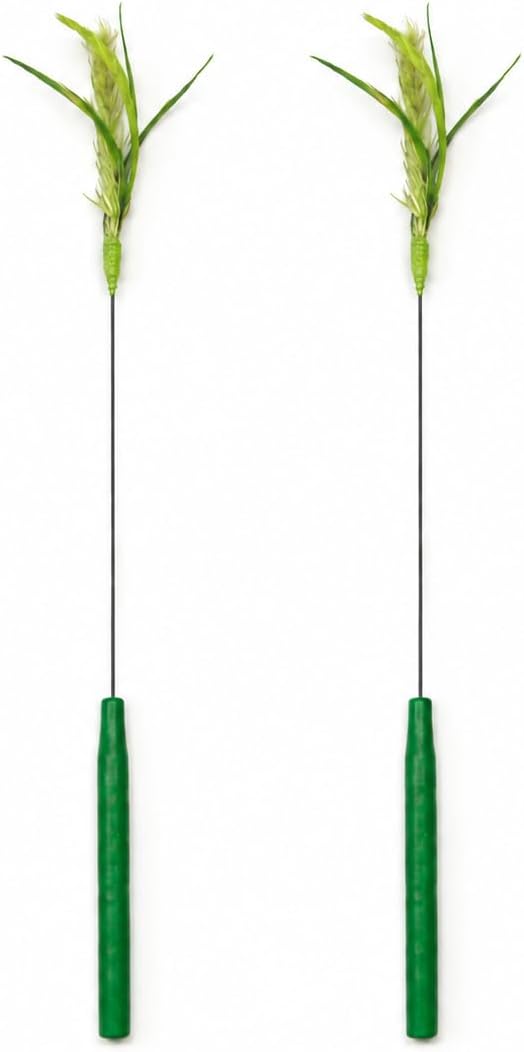 Cat Teaser Wands 2 Pack, Natural Feather, Two Feather Styles