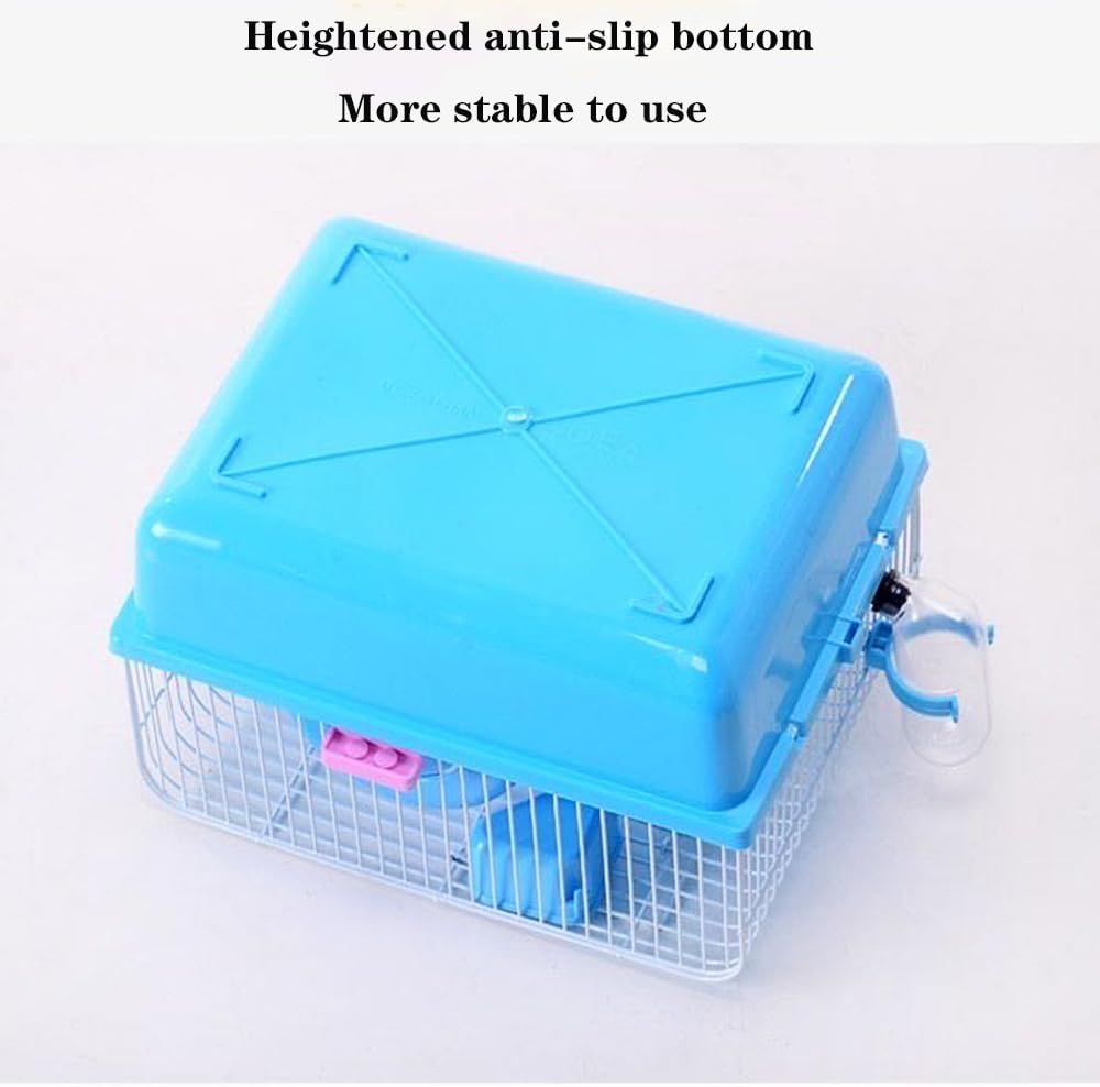Small Pet Hamster Cage with Running Wheel Water Bottle Food Basin