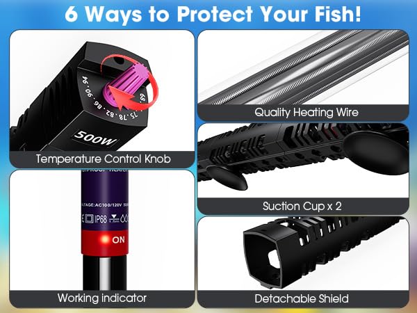 MQ Submersible Aquarium Heater Auto Thermostat