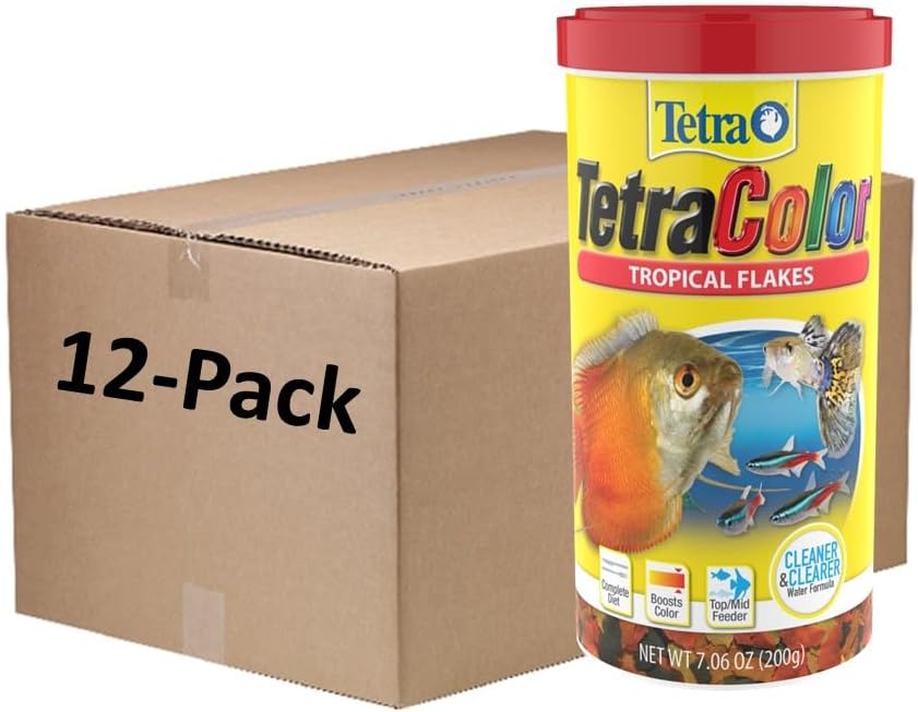 TetraColor Tropical Flakes Color Boosting Fish Food, 7.06 oz