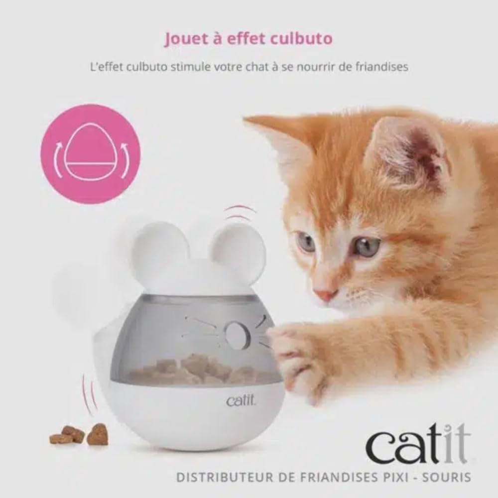 Catit PIXI Treat Dispenser, Interactive Treat Dispensing Cat Toy