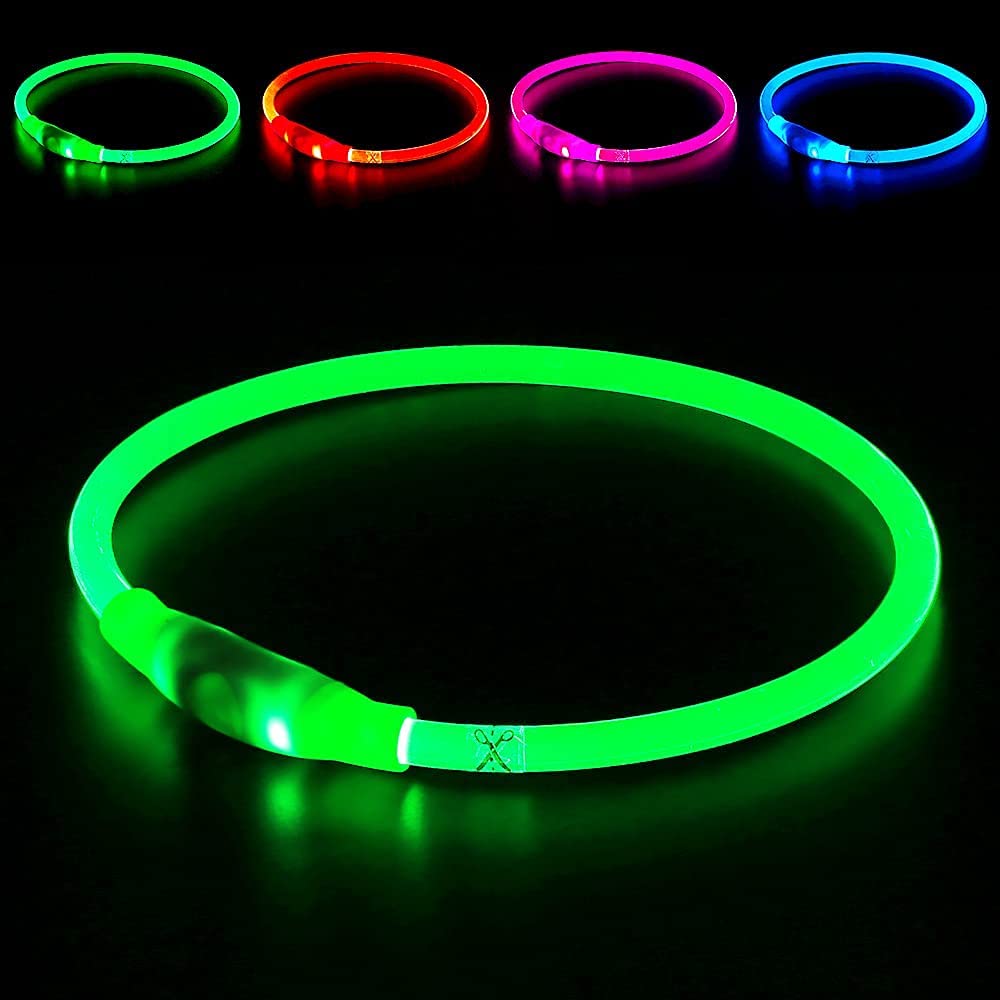 Led Dog Collar, BSEEN USB Rechargeable Flash Dog Necklace Light