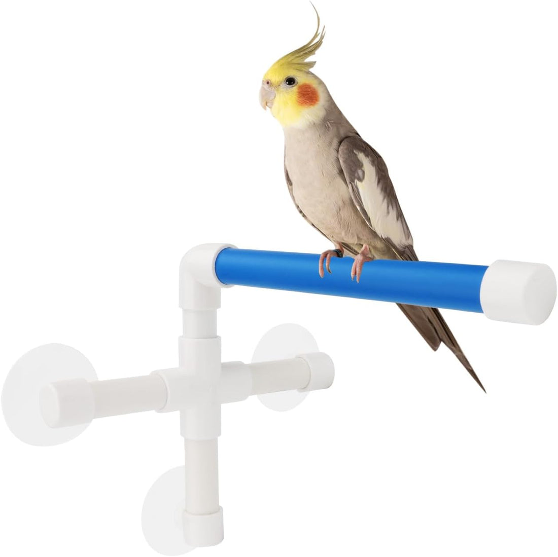 Hypeety Portable Suction Cup Bird Window and Shower Perch Toy Parrot