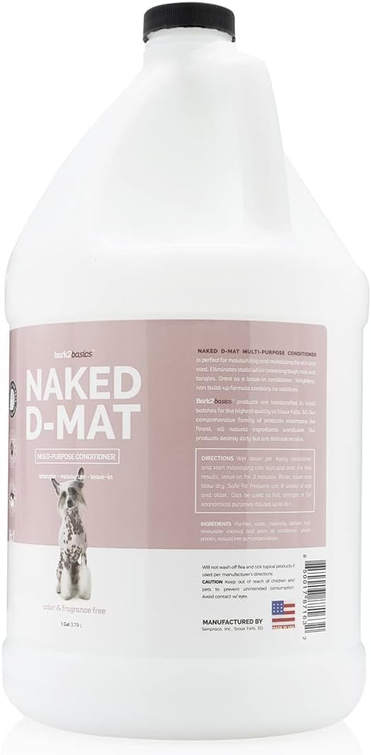 Bark2Basics Naked D-Mat Dog Conditioner, Gallon