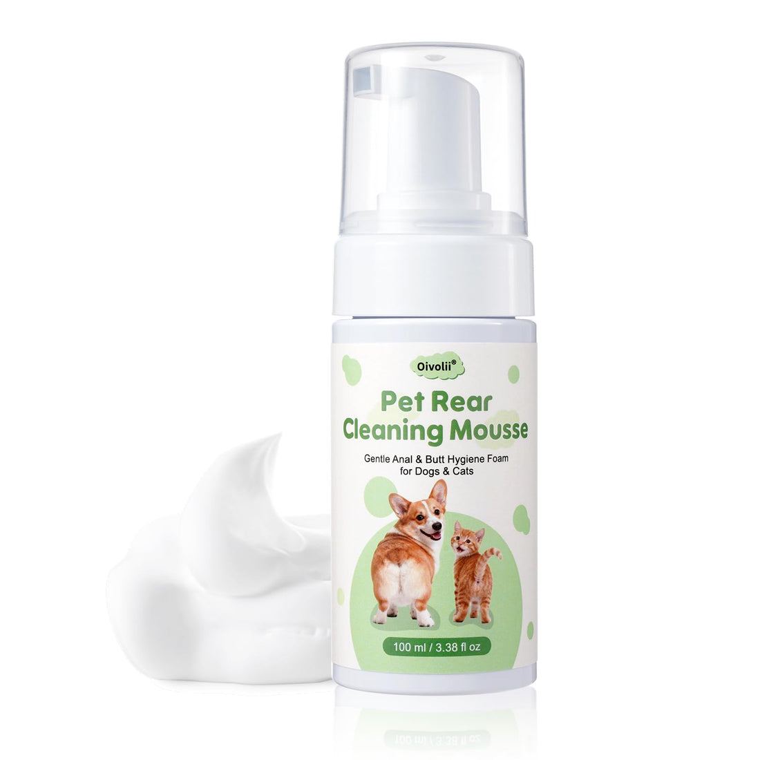 Oivolii Pet Anal Gland Cleaner & Dog Butt Wash Mousse