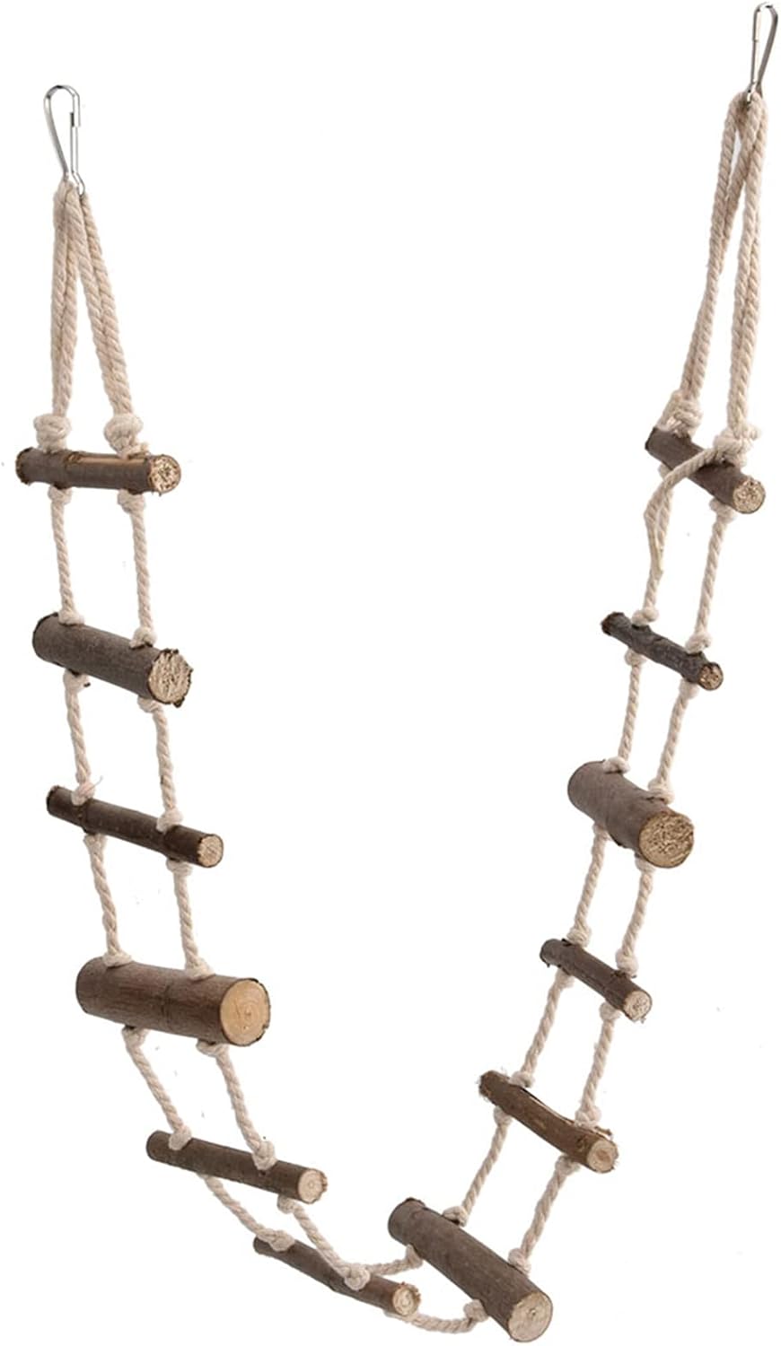 Hamster Wooden Rope Ladder, 39.4in Adjustable Bird Ladders Bridge
