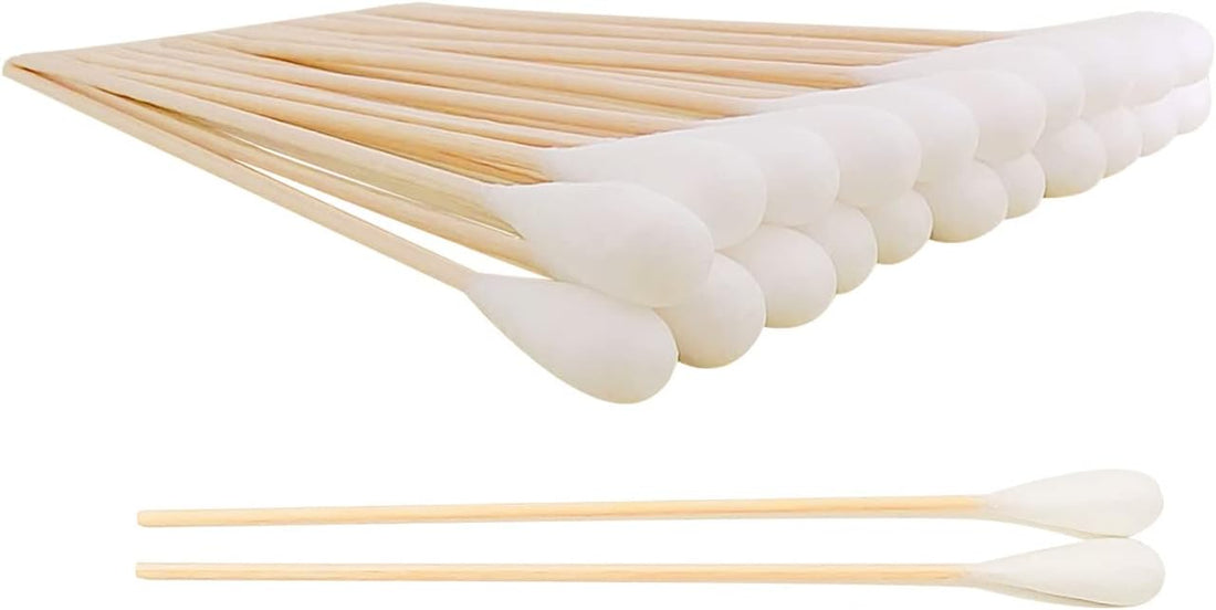 150pcs Large Cotton Swabs,6 Inch Long Large Cotton Buds with Bamboo