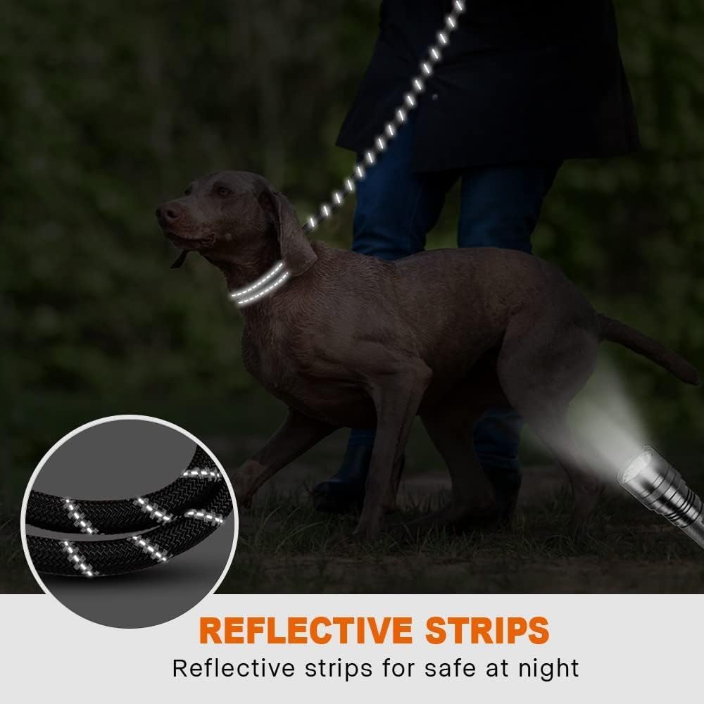 Taglory Rope Dog Leash 6 FT with Comfortable Padded Handle