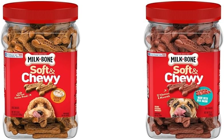 Milk-Bone Soft & Chewy Mini's Dog Training Treats, 18 oz Canister