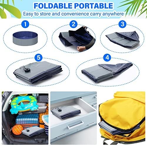 Dog Pool for Large Dogs, Kiddie Pool Hard Plastic