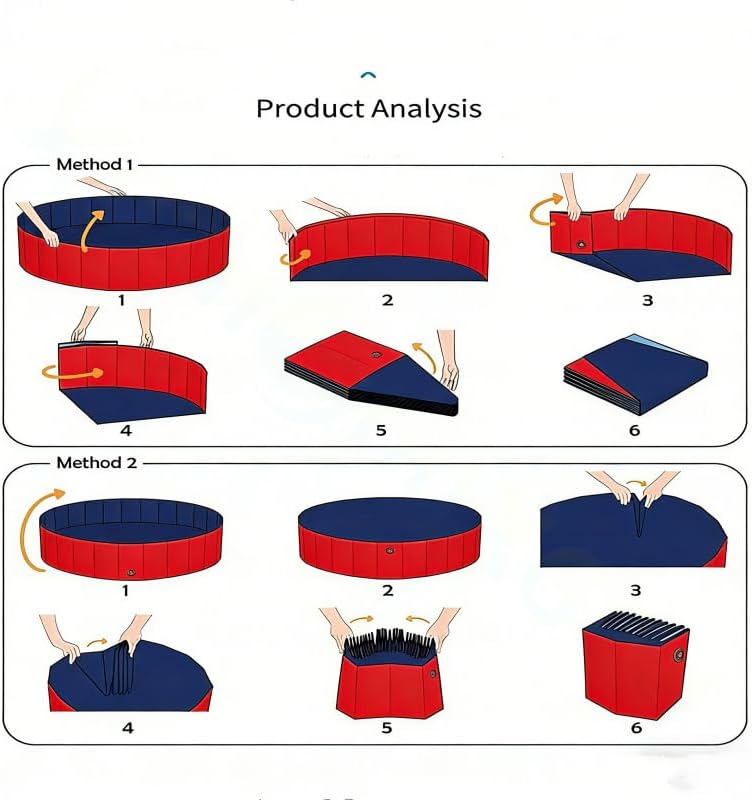 AAApex Atelier Foldable Dog Pet Bath Pool, Collapsible Dog Pet Pool