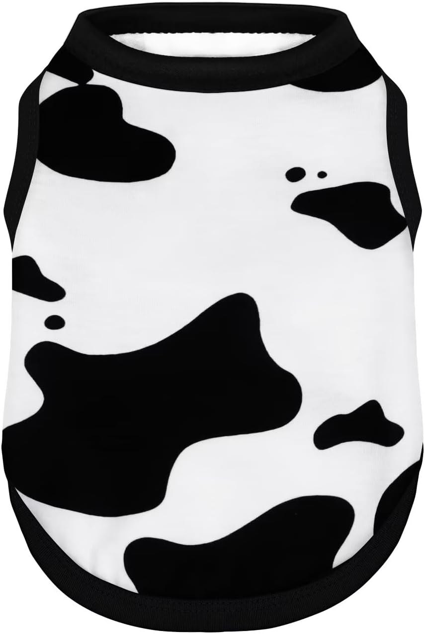 Adorable Cow Print Dog Shirts – Lightweight