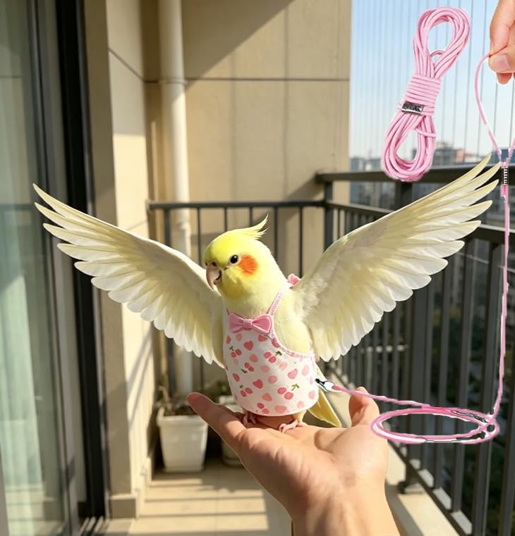pet Parrot Bird Harness with Leash,pet Bird Clothes