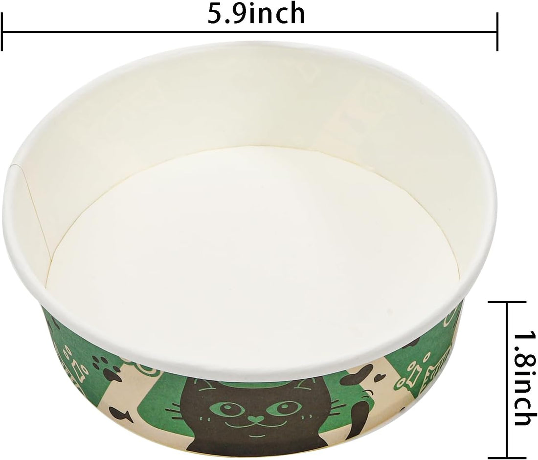 SOUJOY 40 Pcs Disposable Cat Food Bowls