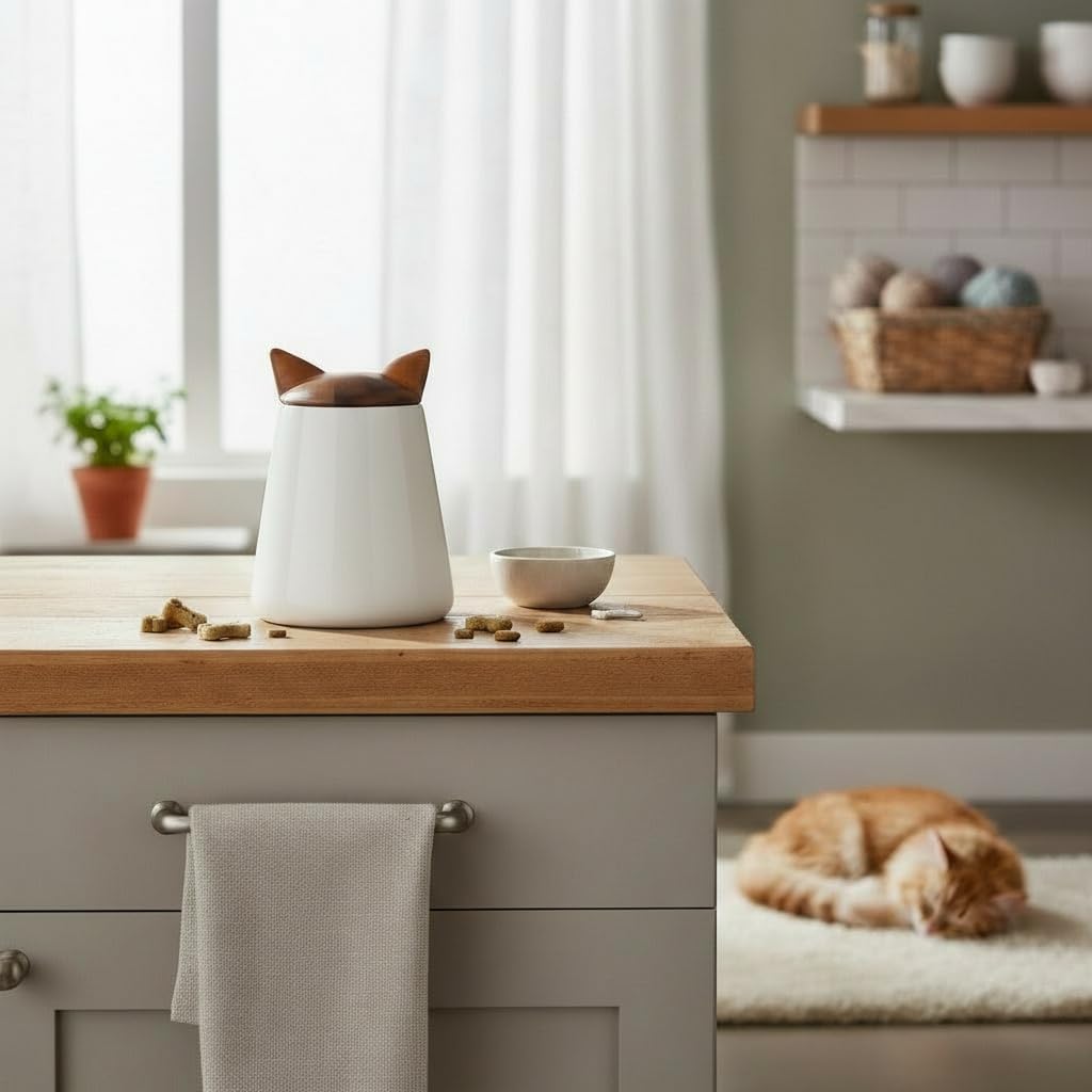 nambe Cat Treat Jar