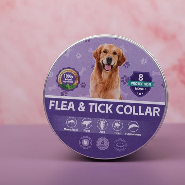4 Pack Dog Collars for Small Medium Large Dog, Flea and Tick Collar