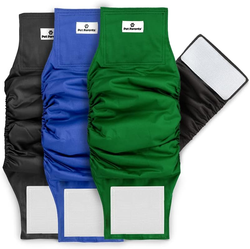 Pet Parents® Washable Belly Bands for Dogs + Extendrs® Durable Dog