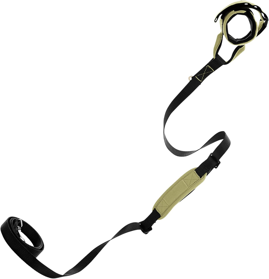 Gooby Wristband Surfer Leash + Traffic Handle, Black, 6 FT
