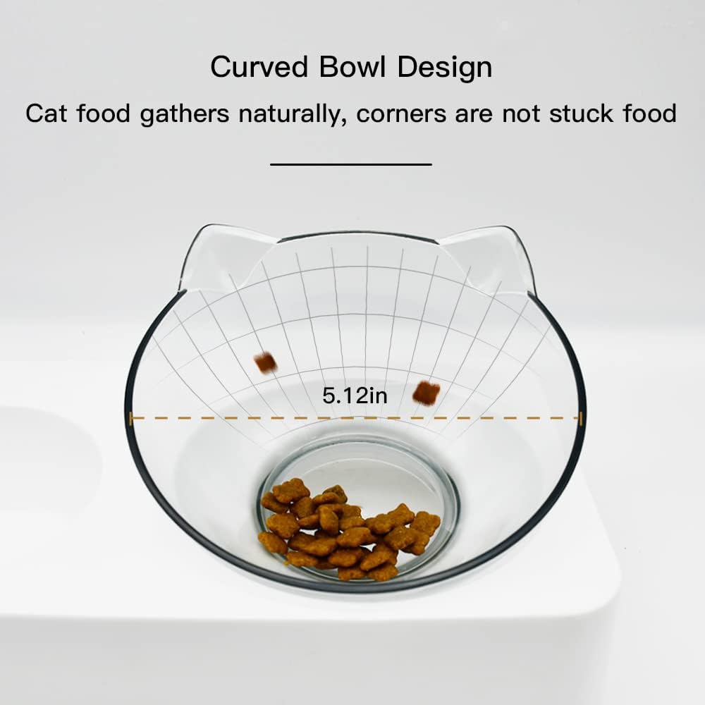 Marchul Double Elevated Dog Cat Bowl, Pets Water and Food Bowl Set