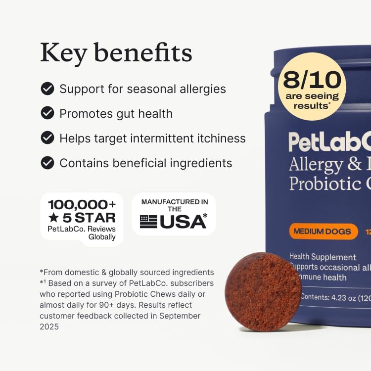 PetLab Co. Allergy & Immune Probiotic Chews, 30 Soft Chews